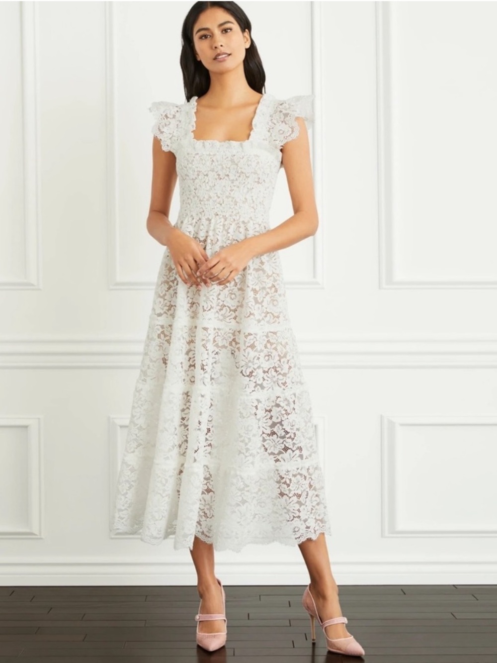 Hill House Lace Ellie Nap Dress White, Size XS, NWT